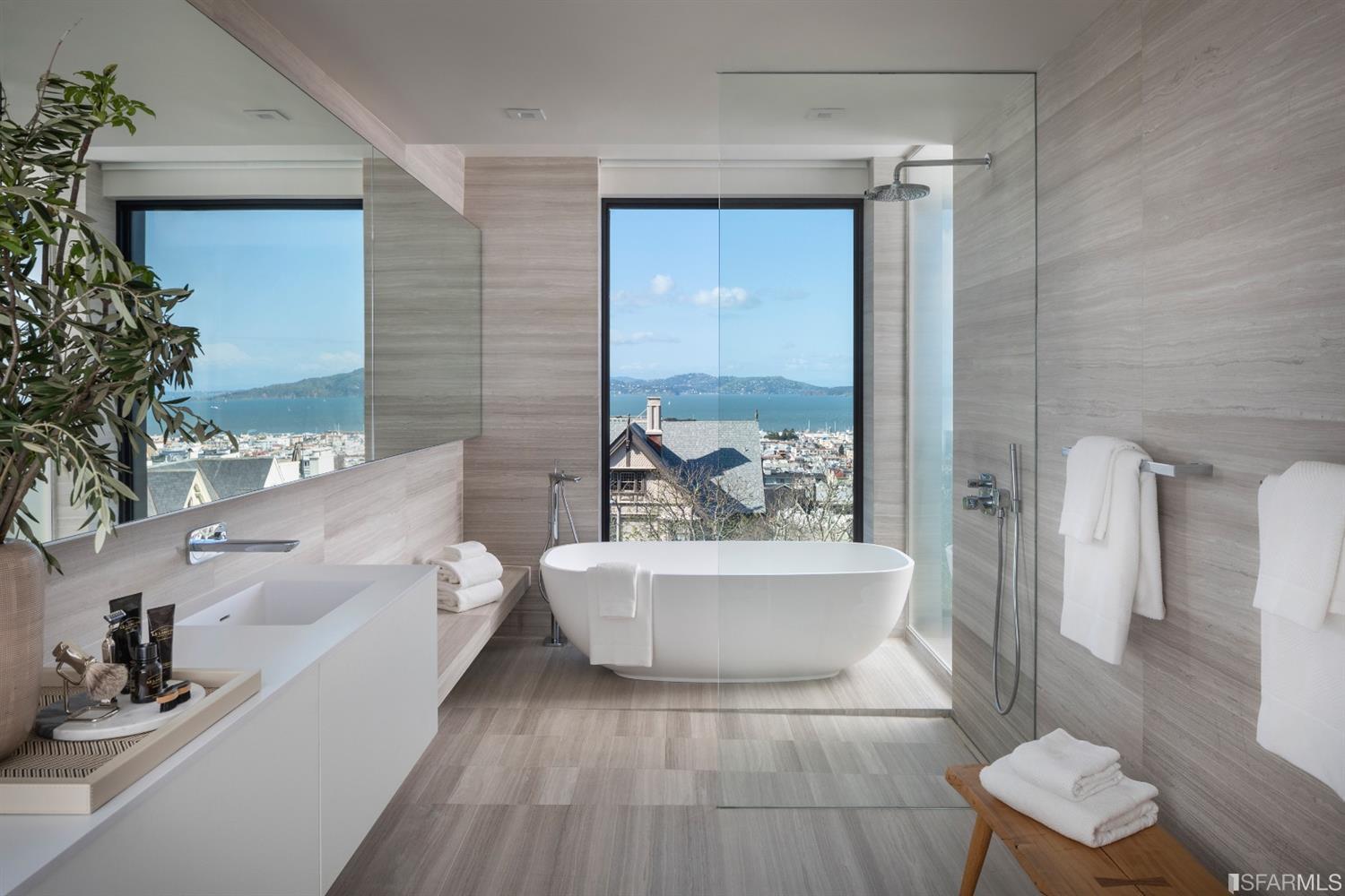 Master bathroom with stand alone tub SF image #1