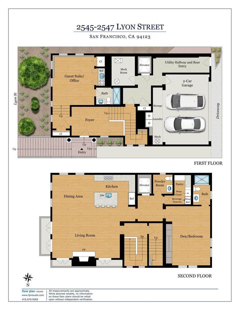 2545-2547 Lyon Street floor plan