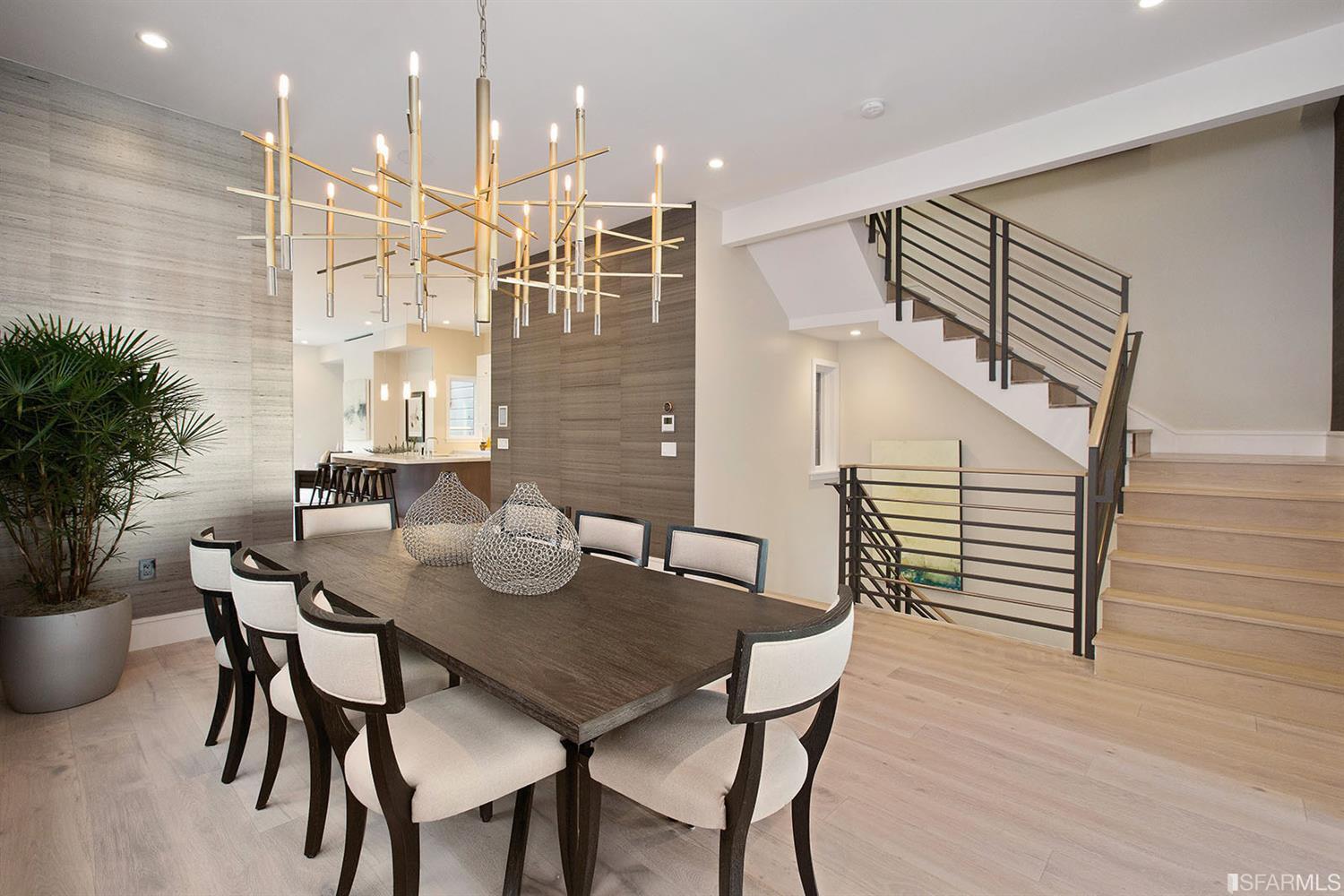 Dining room with chandelier downstairs residence SF image #1